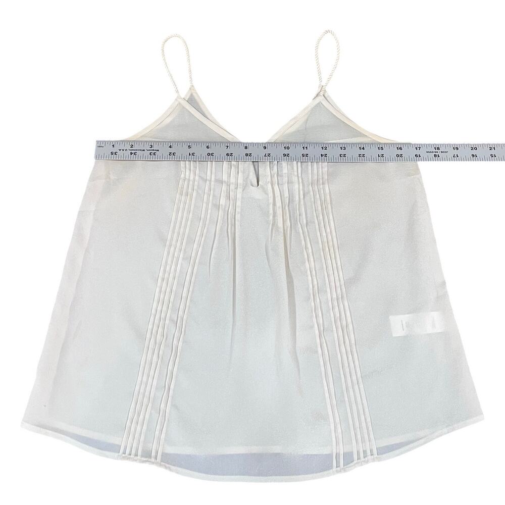 Kensie Cami Tank Pintuck Pleated Keyhole Neckline Ivory Sz Small - Picture 6 of 10